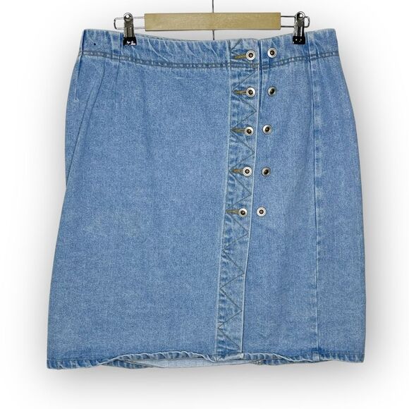 Invisible Brand Denim Jean Fitted Cotton Pencil Skirt Women’s Plus Size 20 - Picture 1 of 11